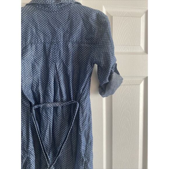 Cloth & Stone Anthropologie Women's Blue Chambray Collared Dress XS Button Down - Picture 5 of 6